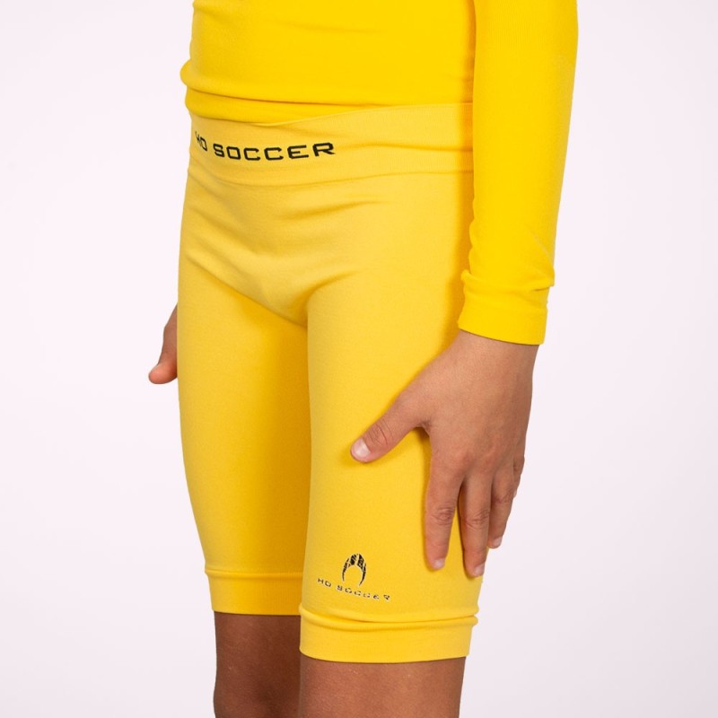 Ho soccer Malla térmica corta amarilla niño Ofertas especiales
