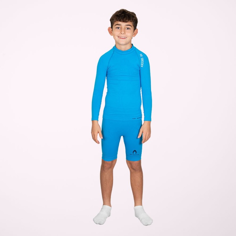 Ho soccer Malla térmica corta azul niño Precio ultrabajo