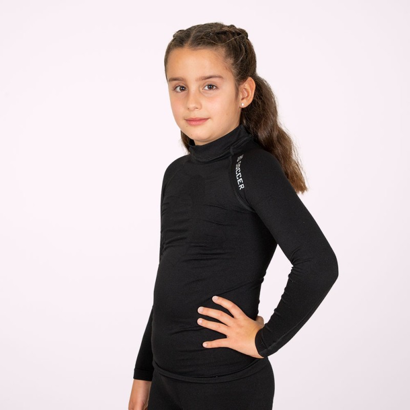 Ho soccer Camiseta Térmica de Manga Larga Niño Negra