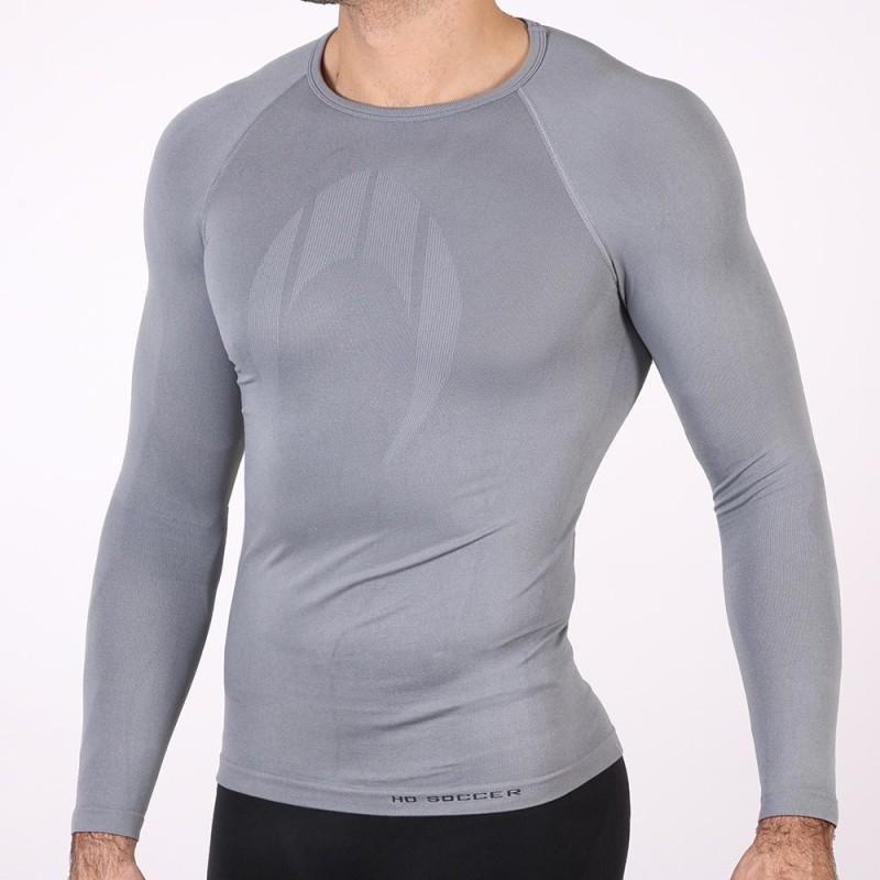 Ho soccer Camiseta Térmica sin Cuello Gris