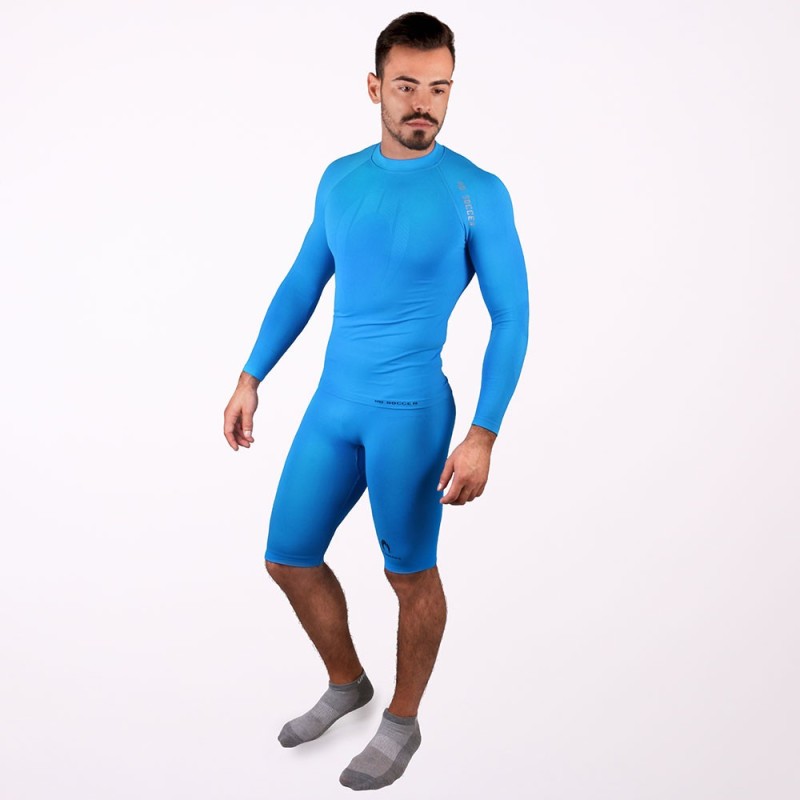 Ho soccer Malla térmica corta azul senior Oferta especial
