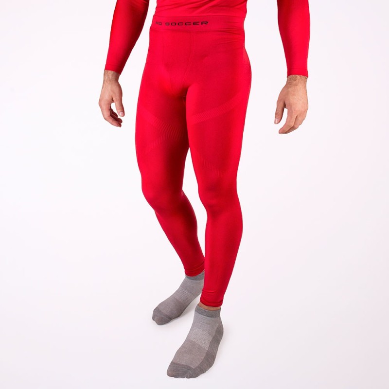 Ho soccer Malla térmica larga roja senior Precio de fábrica