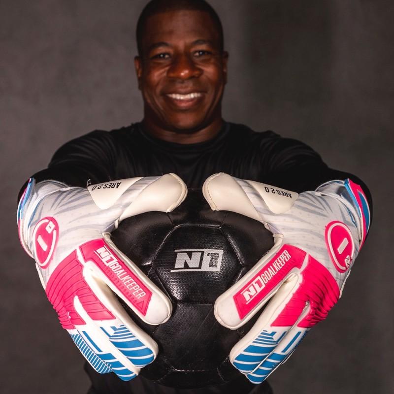 n1 goalkeeper Guantes de Portero Ares 2.0 Blue Pink UGT+ II Ofertas especiales