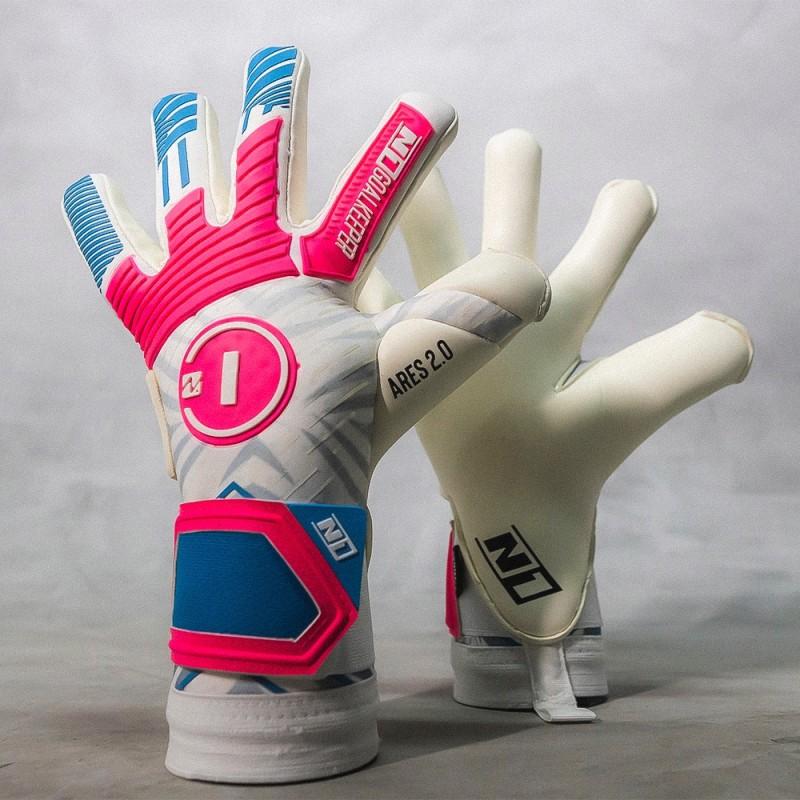 n1 goalkeeper Guantes de Portero Ares 2.0 Blue Pink UGT+ II Ofertas especiales