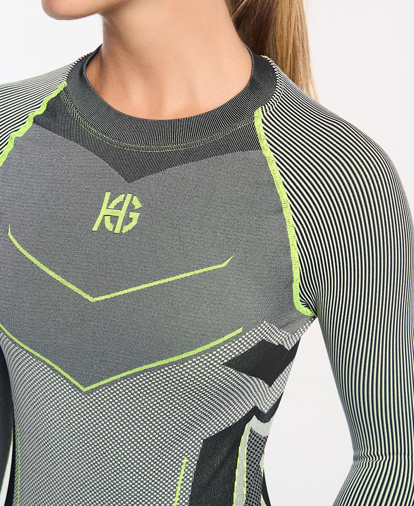 sport hg VERGES Camiseta de manga larga con fibra de carbono amarillo fluor Envío gratis