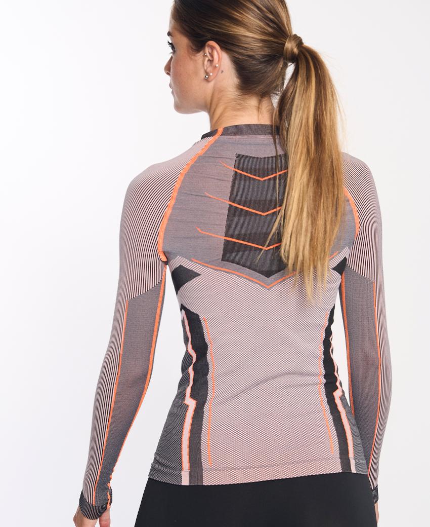 sport hg VERGES Camiseta de manga larga con fibra de carbono naranja fluor ÚLTIMAS EDICIONES