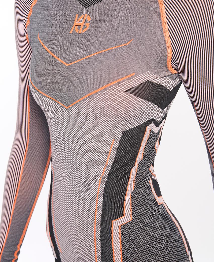 sport hg VERGES Camiseta de manga larga con fibra de carbono naranja fluor ÚLTIMAS EDICIONES