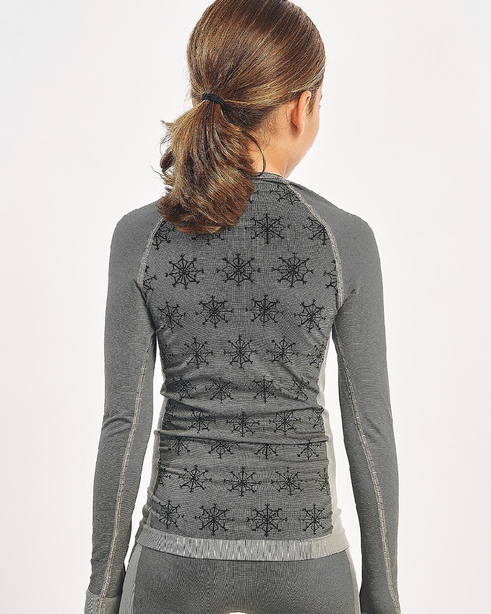 sport hg REVERIE Camiseta de manga larga negro y gris Grandes ahorros