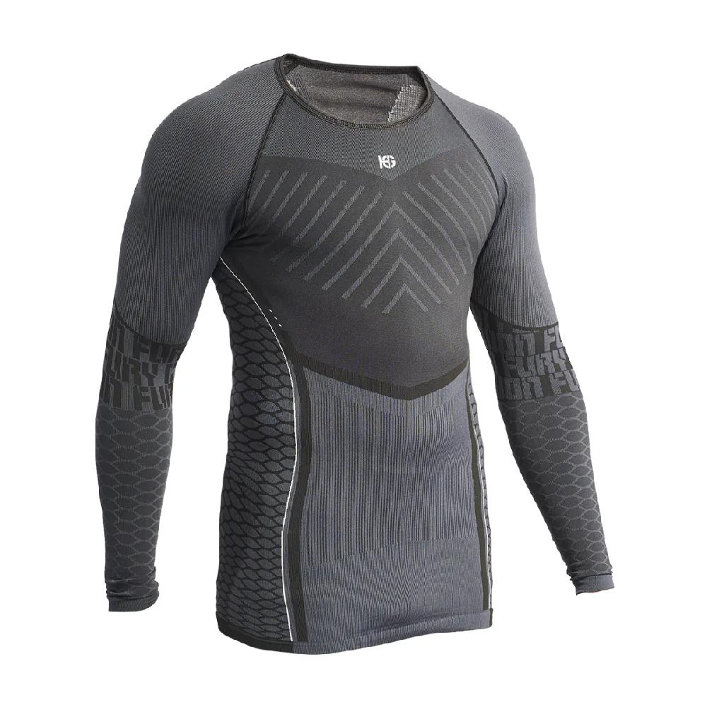 sport hg C-FURY Camiseta masculina de manga larga con fibra de carbono gris 2025