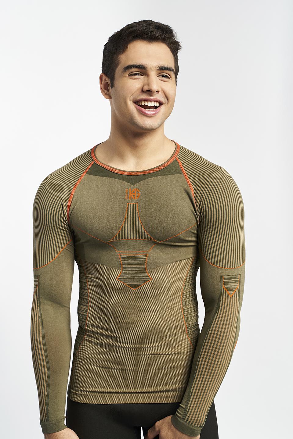 sport hg C-XTREM Camiseta masculina de manga larga con fibra de carbono arena Venta caliente