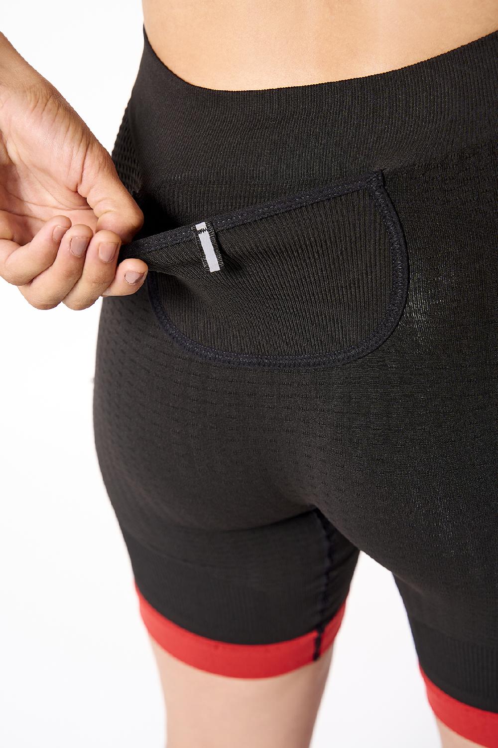 sport hg KERRY Malla corta con fibra de carbono rojo Precios de Black Friday
