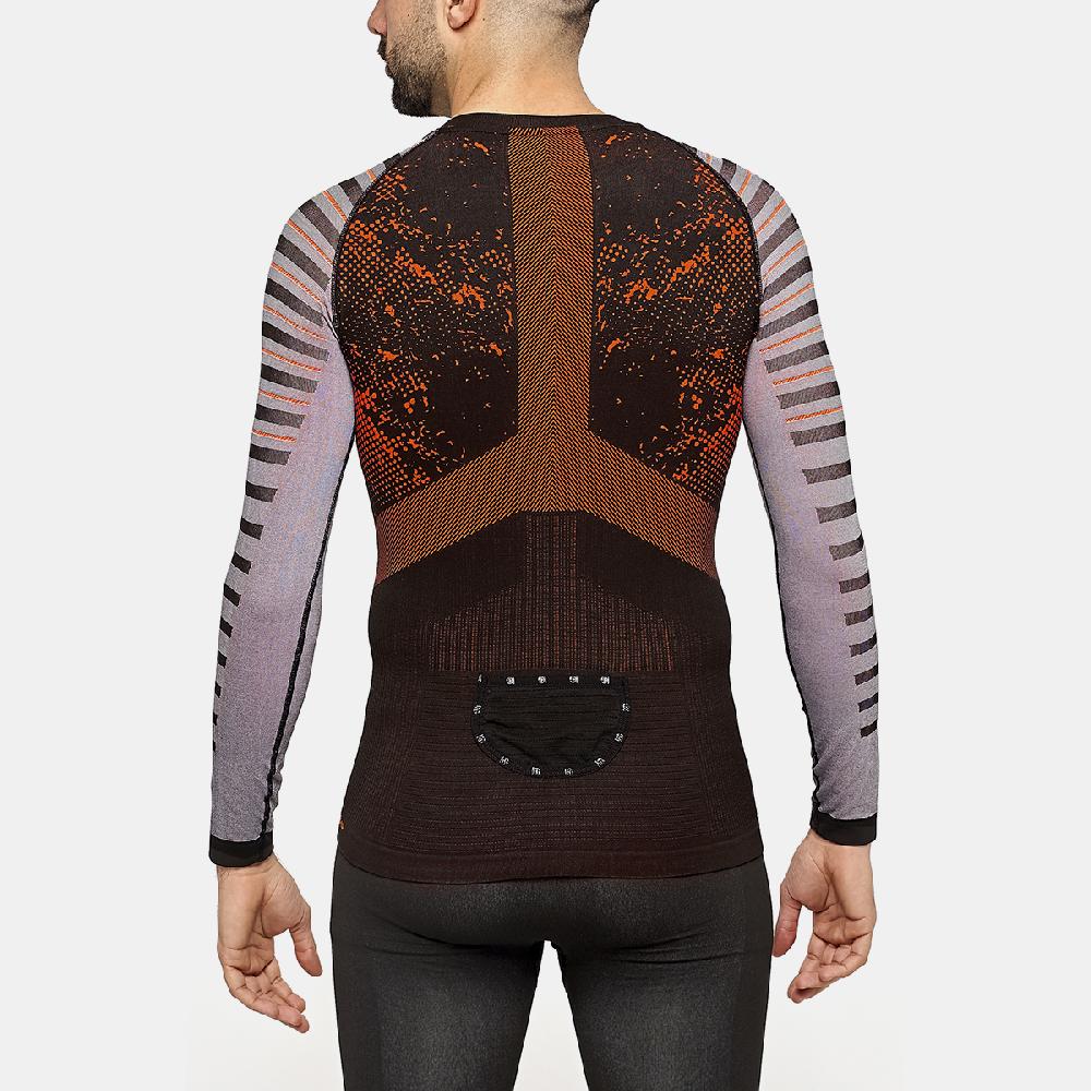 sport hg JET Camiseta masculina de manga larga con fibra de carbono naranja Ofertas especiales