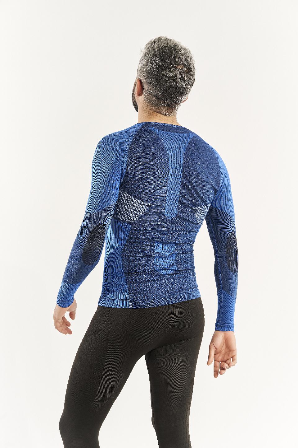 sport hg SOMMA Camiseta masculina de manga larga con fibra de carbono azul Rebajas