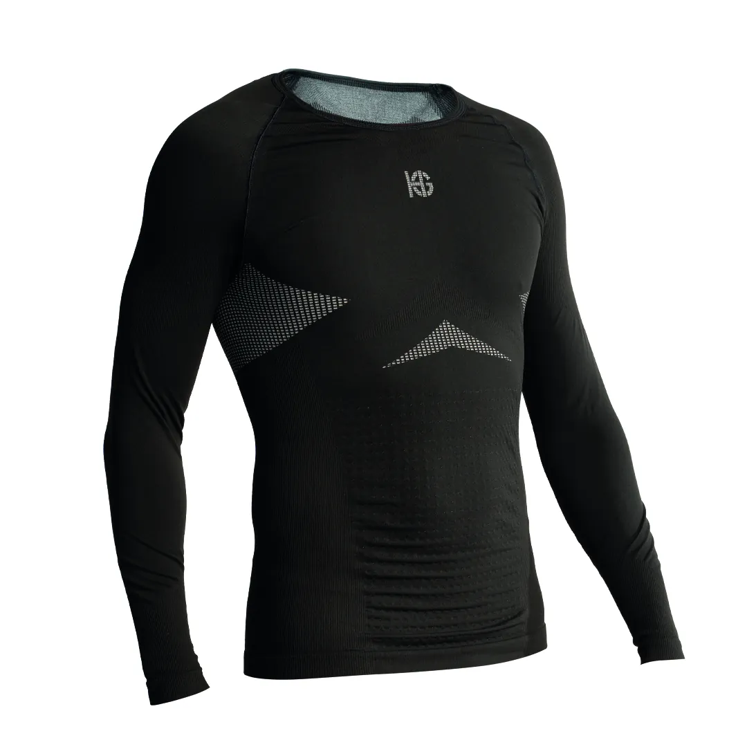 sport hg SOMMA Camiseta masculina de manga larga con fibra de carbono negro Ofertas
