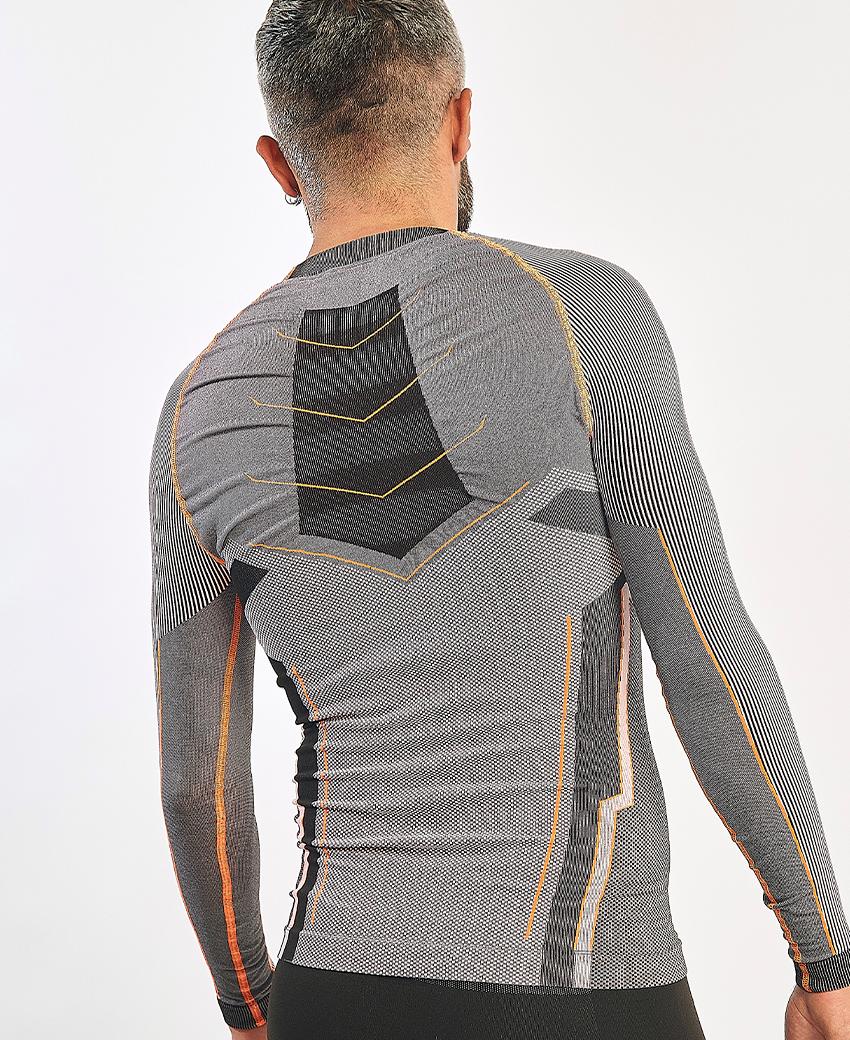 sport hg VERGES Camiseta de manga larga con fibra de carbono naranja fluor Ahorra y exporta