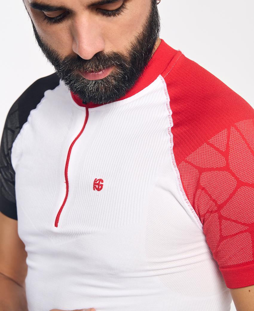 sport hg PRO TEAM Camiseta de manga corta con fibra de carbono blanco Descuentos del mes