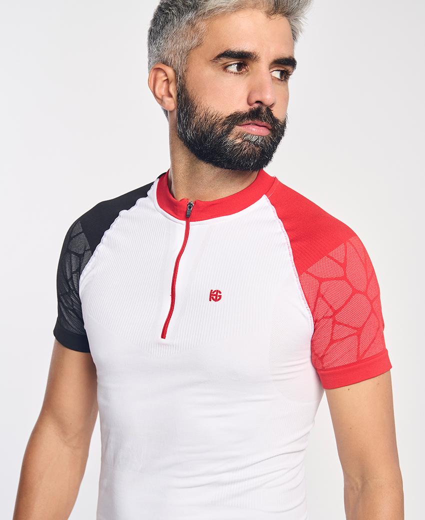sport hg PRO TEAM Camiseta de manga corta con fibra de carbono blanco Descuentos del mes