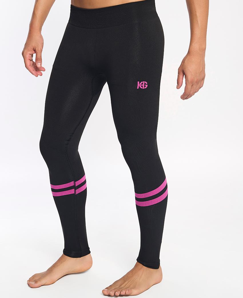 sport hg PENTRO UNISEX Malla larga técnica con fibra de carbono negro y fucsia Oferta exclusiva