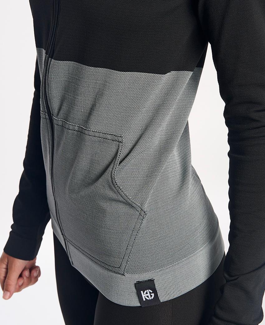 sport hg KOMI Chaqueta técnica negra y gris Ofertas