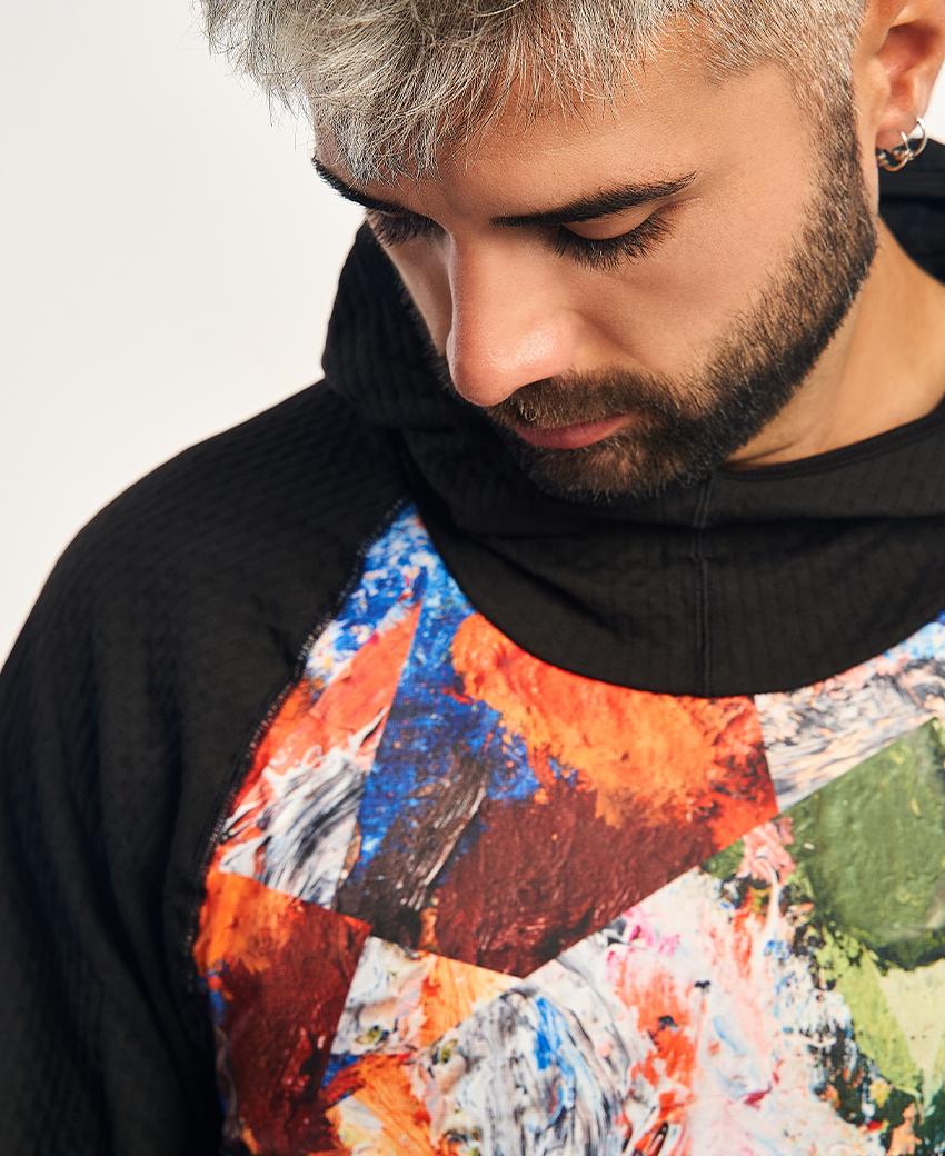 sport hg KONG Sudadera técnica estampada con capucha Últimos 2 días
