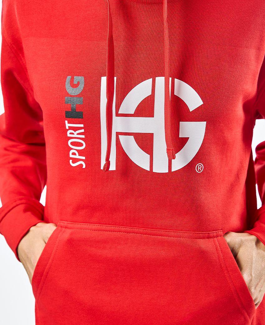 sport hg CLASS Sudadera de algodón roja Ahorra y exporta