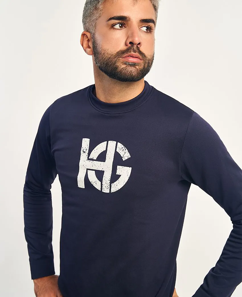 sport hg LOBBY UNISEX Sudadera técnica de segunda capa azul marino En oferta