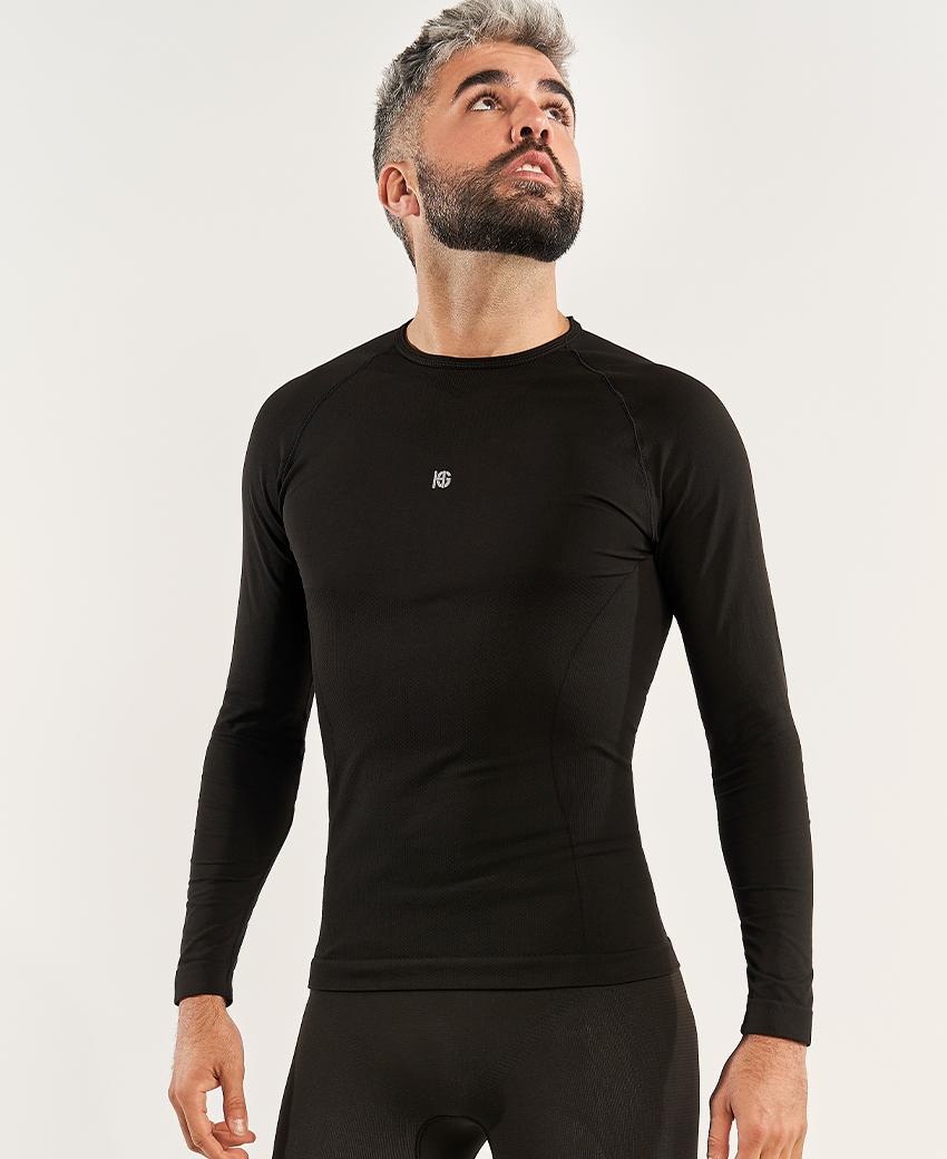 sport hg BASIS Camiseta de manga larga negro Precio ultrabajo