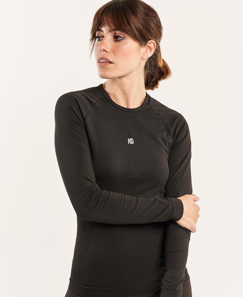 sport hg BASIS Camiseta de manga larga negro Devoluciones gratuitas
