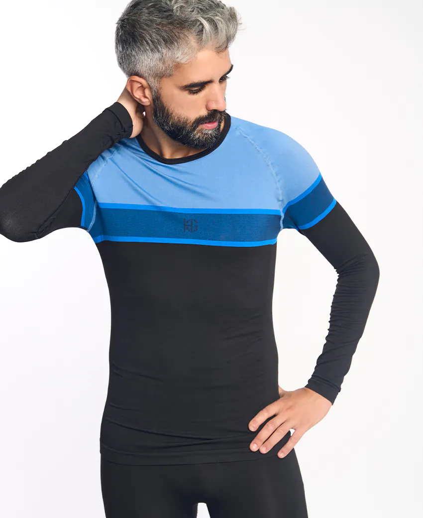 sport hg DACTYL Camiseta de manga larga negro y azul 2025