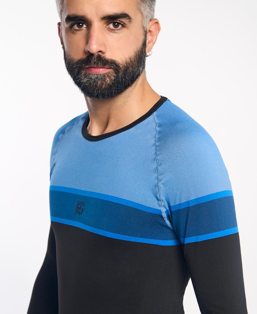 sport hg DACTYL Camiseta de manga larga negro y azul 2025