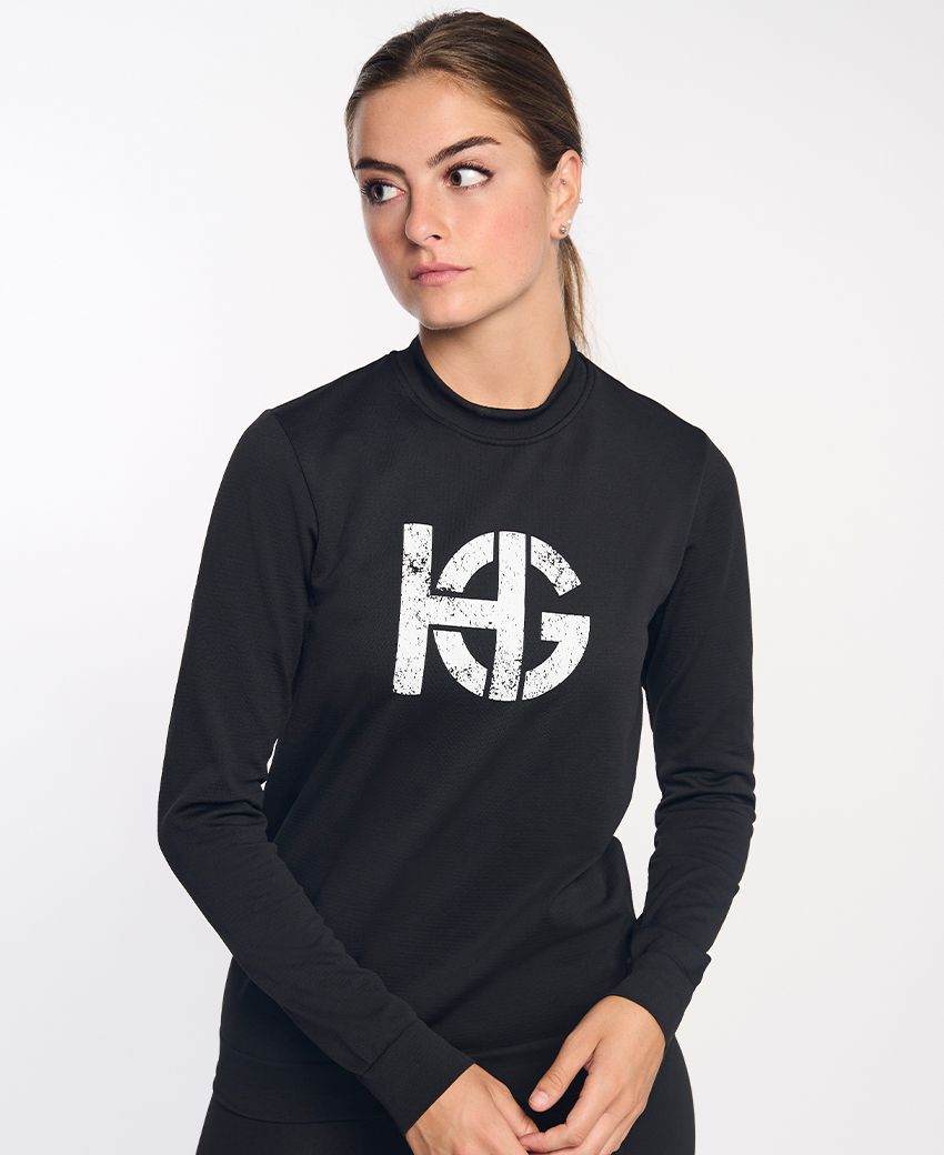 sport hg LOBBY UNISEX Sudadera técnica de segunda capa negra Último día