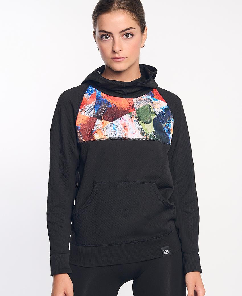 sport hg KONG Sudadera técnica estampada con capucha En oferta