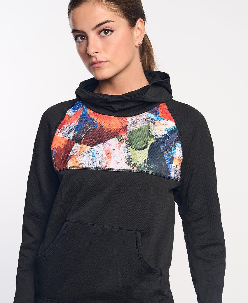 sport hg KONG Sudadera técnica estampada con capucha En oferta