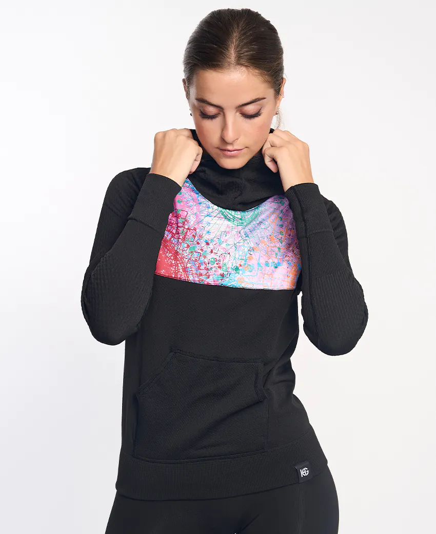 sport hg KONG Sudadera técnica estampada con capucha Descuentos del mes
