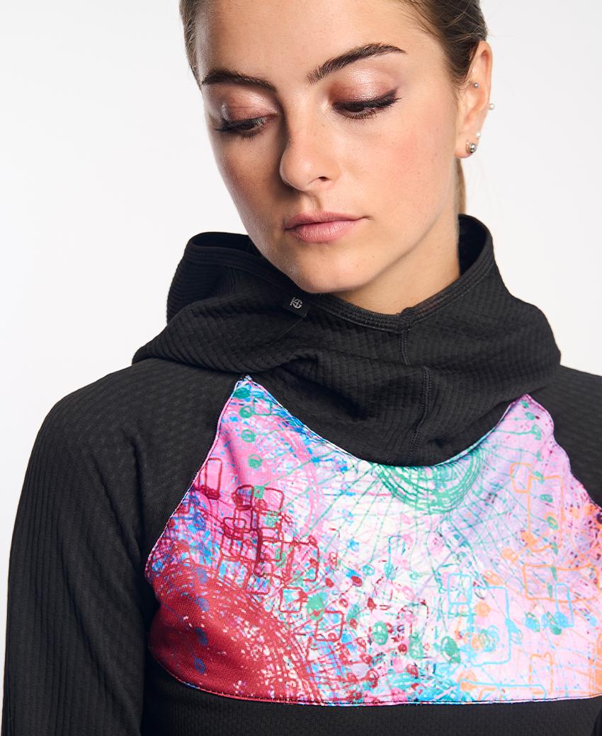 sport hg KONG Sudadera técnica estampada con capucha Descuentos del mes