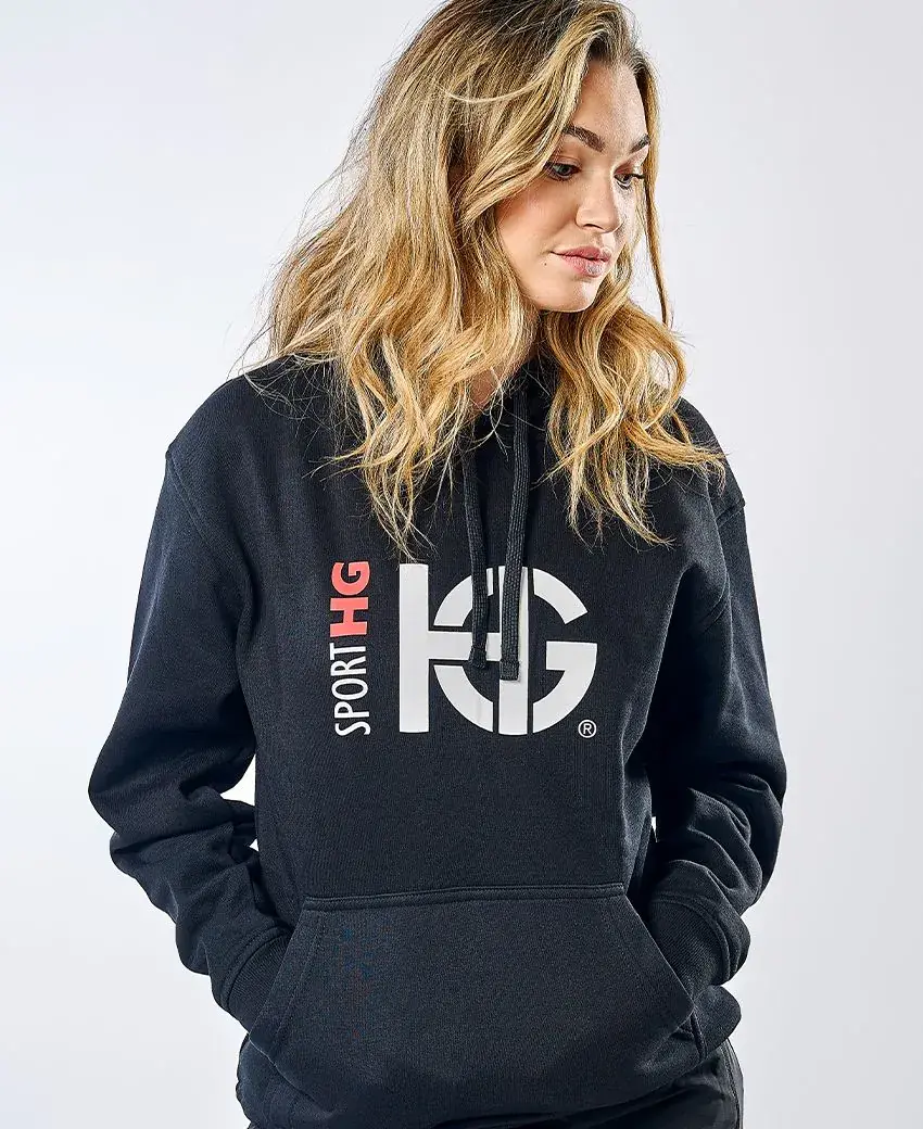 sport hg CLASS Sudadera de algodón negra Gran oferta
