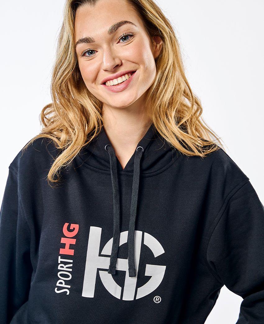 sport hg CLASS Sudadera de algodón negra Gran oferta