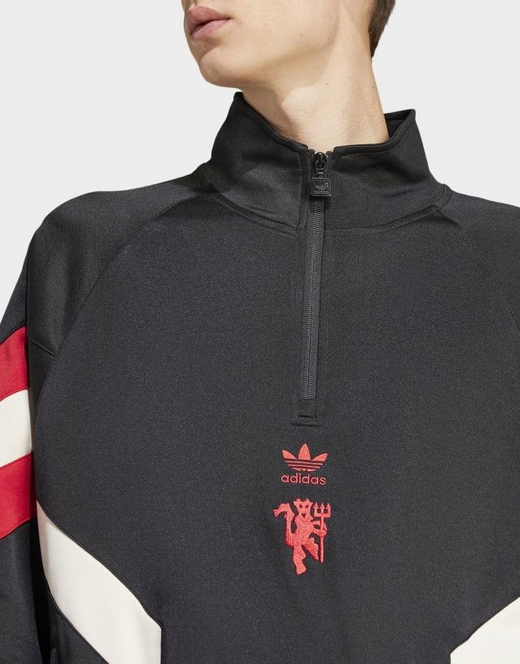 JD Sports adidas Sudadera cuello redondo Half-Zip Manchester United Originals En línea