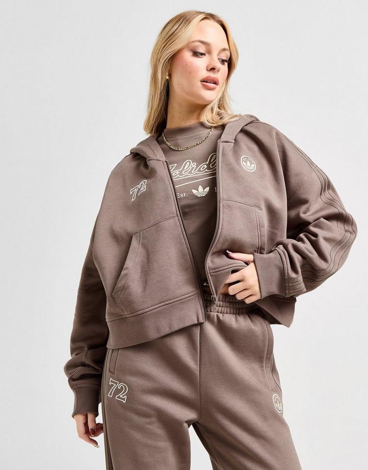 JD Sports adidas Originals Sudadera con capucha Baseball Crop Zip Ofertas de temporada