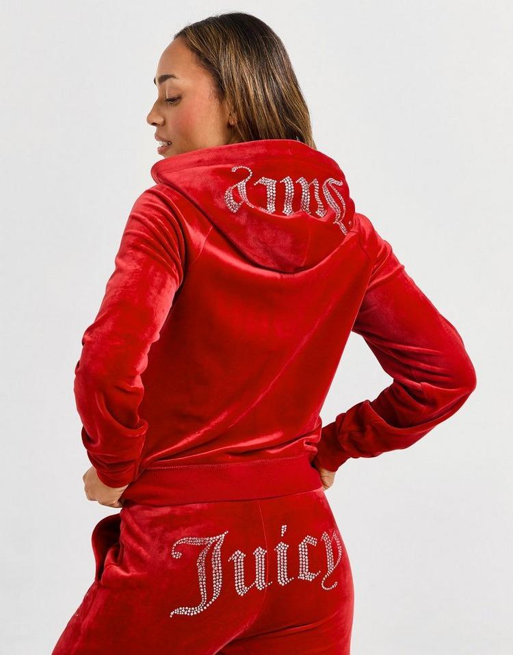 JD Sports JUICY COUTURE Sudadera con capucha Zip Logo Velour Diamante Rebajas