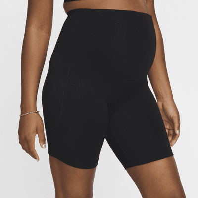 Nike Nike (M) OneMallas cortas de talle alto con bolsillos de 20 cm Dri-FIT (Maternity) - Mujer 2025
