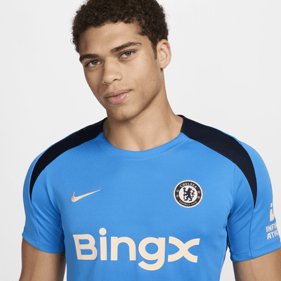 Nike Chelsea FC StrikeCamiseta de fútbol de manga corta de tejido Knit Nike Dri-FIT - Hombre Mejor oferta
