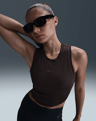 Nike Nike Sportswear Chill KnitCamiseta de tirantes corta y ceñida con canalé mini - Mujer Devoluciones gratuitas