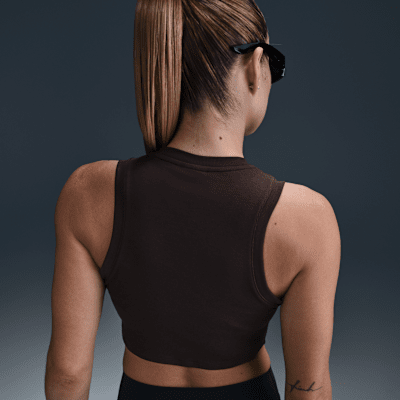 Nike Nike Sportswear Chill KnitCamiseta de tirantes corta y ceñida con canalé mini - Mujer Devoluciones gratuitas
