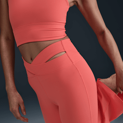 Nike Nike Zenvy RibLeggings acampanados de talle alto y sujeción ligera - Mujer En línea