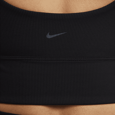 Nike Nike Zenvy RibSujetador deportivo de sujeción ligera sin almohadilla con escote alto - Mujer Oferta exclusiva