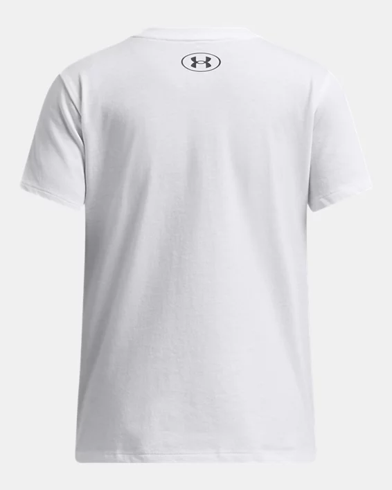 Under Armour Camiseta de manga corta UA Big Logo UA Fill para niña   Envío internacional gratuito