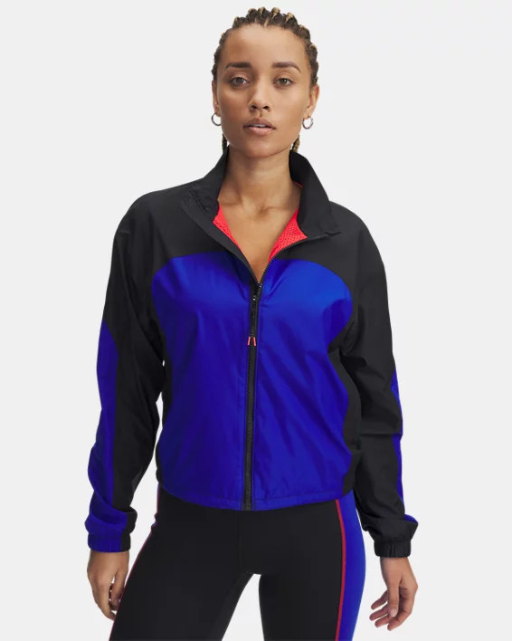 Under Armour Sudadera con cremallera completa de tejido Project Rock para mujer   Ofertas especiales