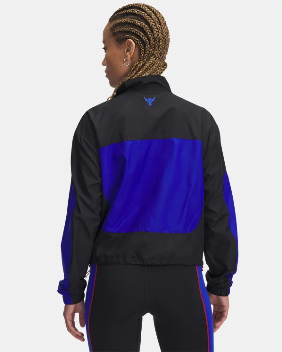 Under Armour Sudadera con cremallera completa de tejido Project Rock para mujer   Ofertas especiales