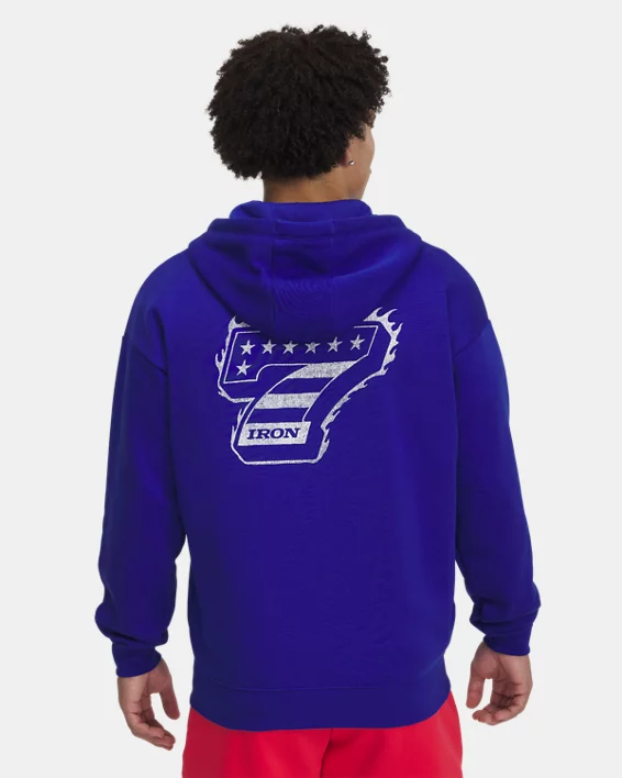 Under Armour Sudadera con cremallera completa Project Rock Icon Fleece para hombre   Rebajas de fin de temporada